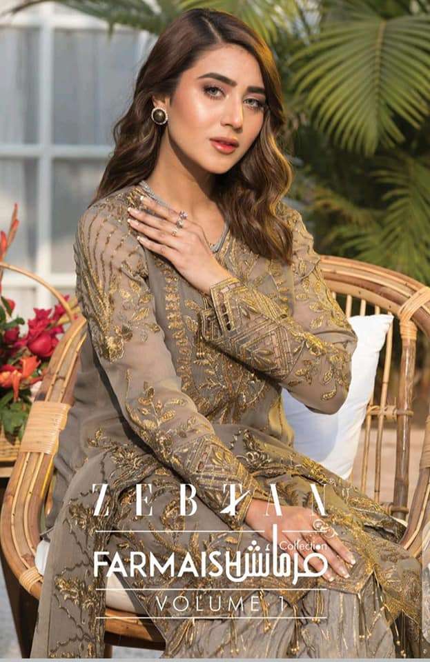 Zebtan Farmaish Luxury Embroidered Chiffon Formals Collection 2021
